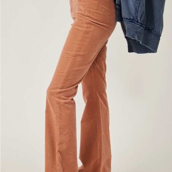 We The Free Jayde Cord Flare Jeans Sunburn Pastel Pink SZ 311 - Picture 13 of 15